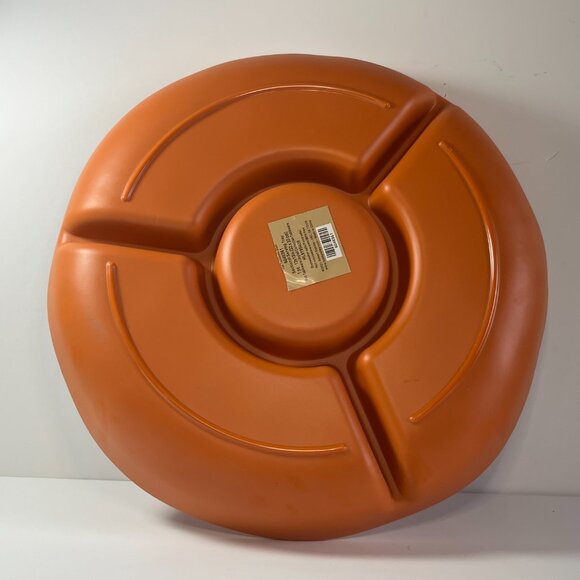 Sectional Serving Platter Tray Orange Robert Stanley Fall Harvest Thanksgiving - Picture 2 of 4